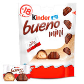 Kinder Bueno Mini - Gaufrettes croquantes au chocolat, crème de lait et noisettes et chocolat au lait fin - Friandises de carnaval - 1 sachet de mini barres emballées individuellement (1 x 108 g)