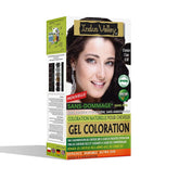 Coloration capillaire en gel naturel sans dommages Indus Valley | Sans ammoniaque, végétalien et sans cruauté | Jusqu'à 100 % de couverture des gris, résultats longue durée | Châtain clair 5.0 (20 grammes + 200 ml) Teinture capillaire Naty Shop Châtain clair
