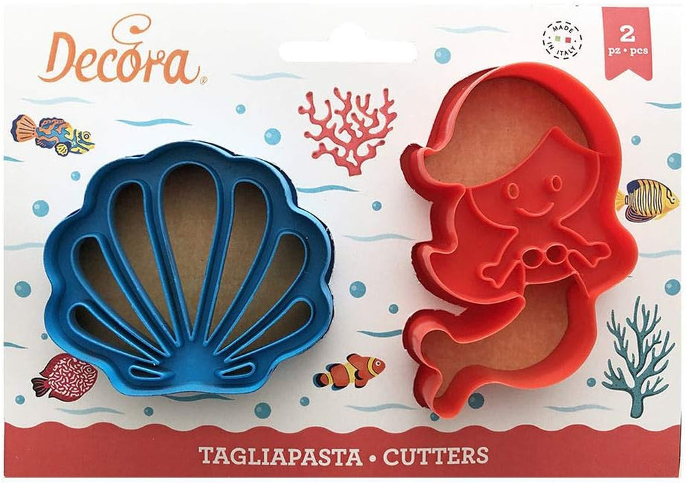 0255138 BISCUIT EN PLASTIQUE EN FORME DE SIRÈNE ET COQUILLE 2