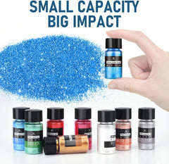 Ensemble de paillettes comestibles – 4 couleurs de poudre de paillettes comestibles – poudre sans saveur pour boissons et gâteaux, chocolat, décorations de cocktails, poudre de paillettes de couleur alimentaire, paillettes comestibles (5 g/bouteille)