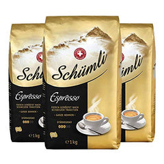 Café en grains Schuümli Espresso 1kg, paquet de 3 (3 x 1000g)