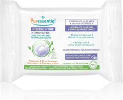 Puressentiel - Hygiène intime - Lingettes intimes - Nettoyantes et rafraîchissantes - Muqueuses et peaux sensibles - Hydratation longue durée 24 heures - Pour un usage quotidien - X25 pcs.