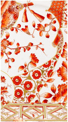 Serviettes de table en porcelaine corail et or, 15 par paquet