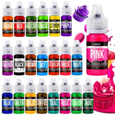 Colorant alimentaire en gel - 22 couleurs x 6G Colorant alimentaire en gel hautement concentré pour gâteaux, pâtisserie, œufs de Pâques, boissons - Colorant alimentaire sans sucre pour fondant, glaçage, slime, décoration de gâteaux