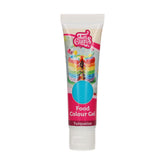 Colorant alimentaire Funcakes Gel Turquoise : Colorant alimentaire très concentré pour pâte, crème, fondant et pâte d'amande. Dosage facile. Une seule goutte pour créer des couleurs vibrantes. Halal. 30g.