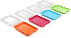 TATAY Fresh Slicer Box Lot de 4, sans BPA, réutilisable, empilable, lave-vaisselle et MWO, couleurs aléatoires. Mesure 17 cm x 3,2 cm x 25,2 cm Boîtes de conservation des aliments Naty Shop