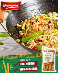 DIAMOND Mie Chili Noodles, nouilles de blé avec poudre de chili, sans œufs, rapides et faciles, végétariennes - 1 x 250 g