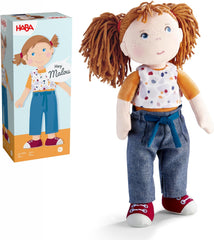 Poupée HABA Malou - Poupée douce de 30 cm de haut pour jouer et câliner - Matières douces et lavables - Alternative idéale aux poupées en peluche - Convient aux enfants à partir de 1 an et demi - 2010818001