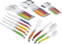Pradel Excellence I7214P Besteckgarnitur Laguiole, couleurs pastel, 24 pièces Kitchen Naty Shop