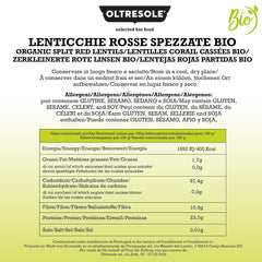 Lentilles rouges concassées biologiques 5 kg Légumineuses biologiques décortiquées et concassées Aucun trempage requis Source de protéines et de fibres Pack économique