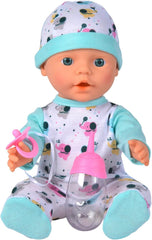 Poupée en vinyle nouveau-né petit éléphant avec fonction d'alimentation et de boisson, biberon et tétine, 30 cm, poupées de 2 ans Naty Shop