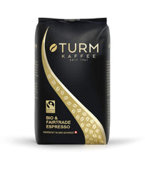 Boabe de espresso organice și Fairtrade 1000g | Amestec de cafea 90% Arabica, 10% Robusta | Aciditate scăzută | Pentru espresso, cafea și cafea filtrată