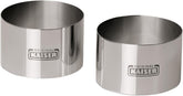 Set original de inele pentru desert Kaiser Inspiration, 2 piese, inele de servire, oțel inoxidabil, 8 cm, inele pentru alimente, pentru o prezentare atractivă, lavabile în mașina de spălat vase, argintii