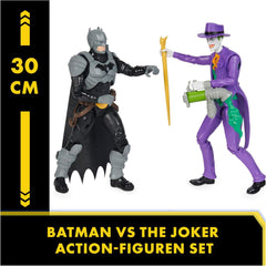 DC Batman Adventures Ensemble de figurines Batman contre le Joker, 30 cm - 2 figurines entièrement mobiles avec 12 vitesses pour un jeu de rôle passionnant, jouet pour 4 enfants et plus Naty Shop