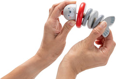 HABA 306691 - Hochet en forme de phoque, jouet à saisir à partir de 6 mois, fabriqué en Allemagne, gris Jouets pour bébés Naty Shop