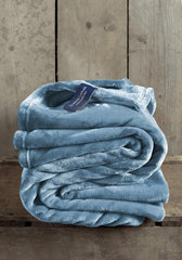 Couverture confortable, polyester, bleu, 150 X 200 Cm Lits et couvertures De Witte Lietaer