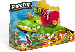 PIRATIX King Croc - Crocodile articulé pour attraper Piratix et coffre au trésor - Contient 1 crocodile, 1 trésor exclusif, 2 crânes dorés supplémentaires, 1 Piratix exclusif et 1 accessoire Figurines Naty Shop Default Title
