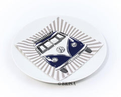 BRISA VW Collection – Serviettes de table Volkswagen Bus T1 (rayures Samba/rouge/3 épaisseurs)