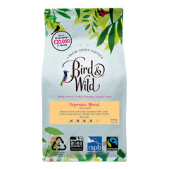 Mélange d'espresso Signature, commerce équitable, café en grains entiers, biologique, cultivé à l'ombre, protégé contre les oiseaux, poids net 200 g