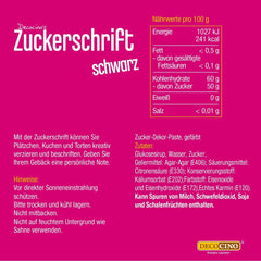 Decocino Lettrage en sucre rouge – Lettrage colorant alimentaire – Tube pratique pour étiqueter le fondant et le glaçage – Décorations de pâtisserie pour gâteaux, gâteaux et cupcakes ! (Paquet de 2)