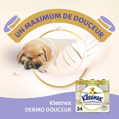 KLEENEX Dermo Douceur 4230420 Papier toilette, 24 rouleaux (4 X 6 rouleaux) blanc, 24 Unité (Lot De 6)