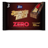 Gaufres au chocolat noir Tirma 70% cacao | Sans sucre ajouté | Convient aux régimes céto | Faible teneur en glucides | Pour les diabétiques Gaufrettes au chocolat Multi Pack | 3 pièces | 64,5g
