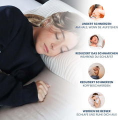 Valentia Medical - Pernă de sprijin pentru gât spumă de memorie, pernă ortopedică, pernă pentru dureri de gât, pernă din spumă de memorie, pernă pentru gât, capac lavabil ultra-moale Perne ortopedice cervicale Naty Shop