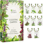 Cocktail Kräuter Samen Set Von Owngrown - 8 Sorten Samen Für Frische Kräuter Pflanzen Auf Fensterbank, Balkon Oder Im Garten - Zitronenmelisse, Basilikum, Estragon, Minze Und Mehr