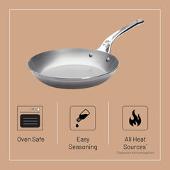 Poêle MINERAL B PRO En acier Casseroles et poêles Naty Shop