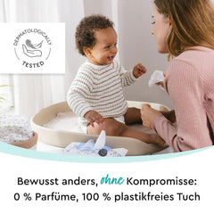 LILLYDOO Baby Feuchttücher Mit 99% Wasser, 10 X 15 Stück (150 Feuchttücher), 100% Plastikfreies Tuch, Ohne Parfüme & Mild Wie Watte Und Wasser (FSC Mix) Lingettes humides pour bébé Naty Shop
