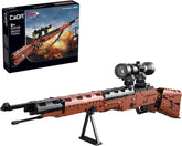 JAMARA 402893 CADA Karabiner 98K Bricks, Waffen Klemmbausteine Figurine Set, Toy Spielzeug Bausteine, Building Kids ab 8 Jahre, Geschenkidee Kids, LED Fadenkreuz, Tragegurt