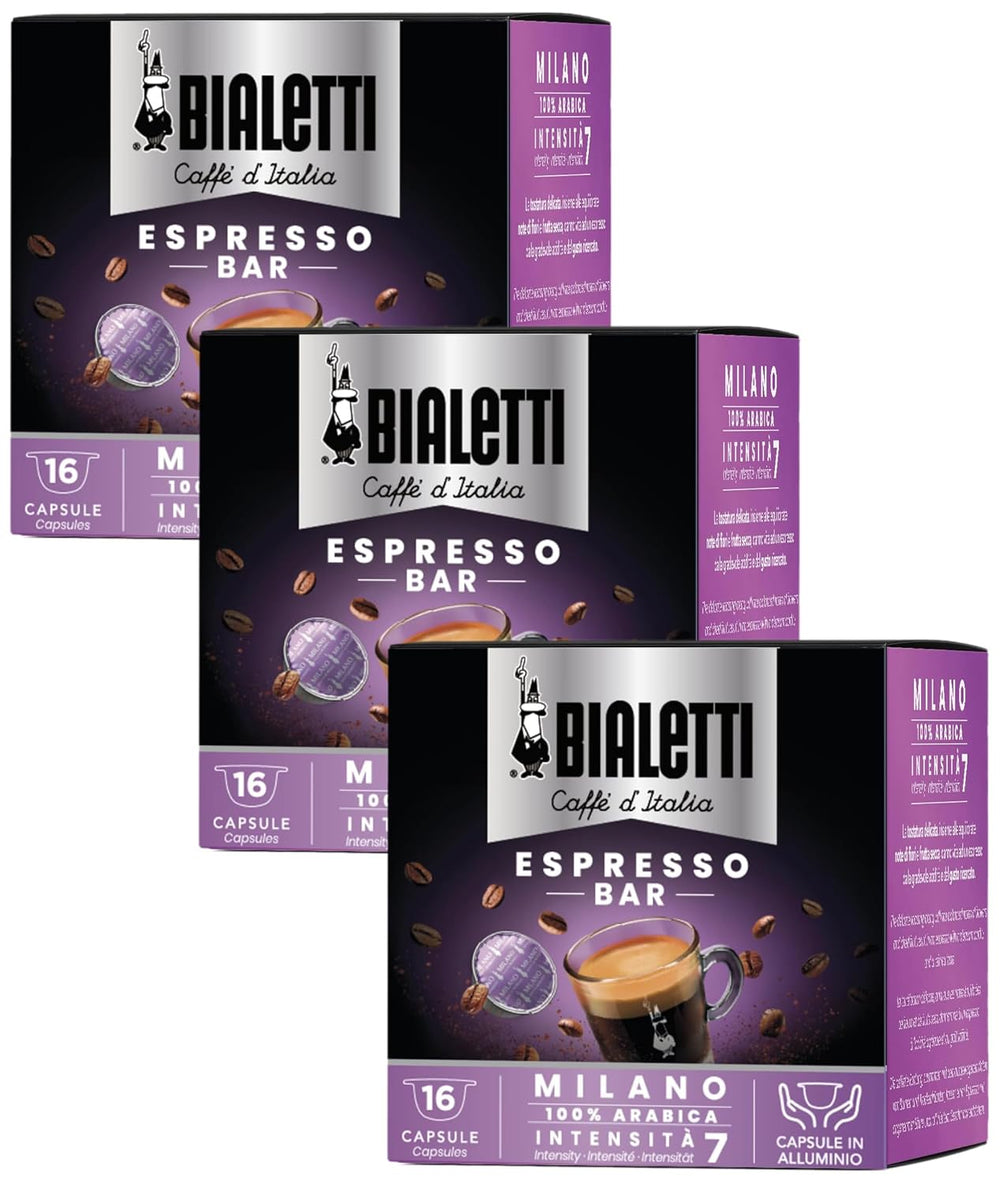 96080090/M Café-Capseln Milano, Alu, 16 Stück (Packung mit 3)