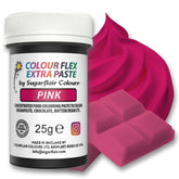 Pâte colorante alimentaire Sugarflair Colourflex Extra Pink Paste - Colorant alimentaire comestible pour crème au beurre, chocolat, pâte à sucre, glaçage, fondant, mélanges à gâteaux, pâte et plus - 25g