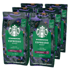 STARBUCKS Espresso Roast, Dark Roast, grains de café entiers Naty Shop Coffee 6 x 200 grammes Aucun arôme supplémentaire