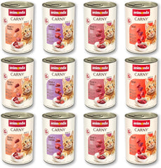 animonda Carny Adult Savory Variety (12 x 400 g), nourriture humide pour chats adultes, nourriture humide avec 100 % d'ingrédients de viande fraîche, sans céréales et sans sucre