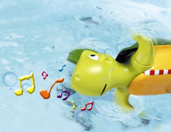 TOMY Jouet aquatique pour enfants "Plantschi la tortue chantante" jouet multicolore de haute qualité pour enfants avec musique, allie jouet de bain et jouet musical, à partir de 12 mois ! Jouet de bain pour jeux d'eau Jucarii Bebe Naty Shop