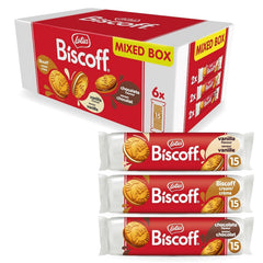 Lotus Biscoff | Pachet Variat de Biscuiți Dubli | 3 Varietăți | 2 Pachete per Varietate | 15 Biscuiți Dubli per Pachet | Ingrediente de Origine Naturală | Fără Coloranți | 6 x 150g | 900g