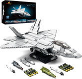 JMBricklayer F-22 Raptor Kampfjet-Bausteinset, Militärflugzeug-Spielzeug-Armee-Bausets, Spielzeuggeschenke für Kinder ab 14 Jahren, Erwachsene et Militärfans 60003