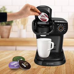 Tassimo My Way Machine à expresso avec 2 capsules TAS6502 avec filtre à eau, plus de 70 boissons, personnalisation des boissons, variété de café, préparation facile, 1500 W, noir