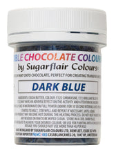 Colorant alimentaire Sugarflair Chocolate Colorant alimentaire pour chocolat, bleu foncé - Beurre de cacao coloré, Colorant chocolat pour colorer le chocolat, Praliné - 35g