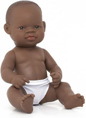 Miniland Baby poupée, garçon africain, 32 cm, anatomiquement correcte