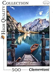 Clementoni 35039 Lac Braies - Puzzle 500 pièces à partir de 9 ans, Puzzle coloré pour adultes aux couleurs vives, Jeu d'adresse pour toute la famille, Jolie idée cadeau Puzzle Naty Shop