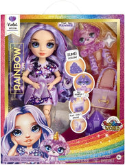 Rainbow High Fashion Doll avec Slime et Pet - Violet - Poupée Pailletée 28 cm avec Glitter Slime, Magic Pet et Accessoires de Mode - Jouet pour Enfants - Idéal pour 4-12 Ans