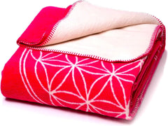 Glart couverture confortable Fleur de Vie Rose-Écru XL, 150X200 Cm, extra moelleuse comme couverture de canapé, couverture de yoga, couverture de vie, jeté de canapé en peluche Lits et Couvertures Glart Rose-Écru 150X200Cm