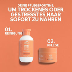Wella Professionals Invigo Nutri Enrich - soin hydratant pour cheveux abîmés - après-shampoing, masque et après-shampooing à la vitamine E, au panthénol et aux amandes - contre les frisottis et pour des boucles vives Naty Shop Hair Mask