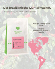 Café - Puro Brasil I 100% Arabica I Kaffeebohnen 1kg I Perfekt für jede Zubereitung - Moka Kanne, Siebträger, Vollaautomat, mit schokoladig, nussigen karamelligen Aroman I miltre Röstung