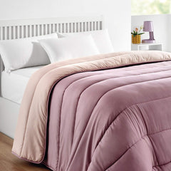 Pikolin Home - Couette réversible 300 G - Garnissage Nordique Bicolore - Pour lit 90 - Garnissage en plumes, chaud, respirant, Gris clair/gris naturel, 150 X 220 Cm Couettes et couettes Naty Shop