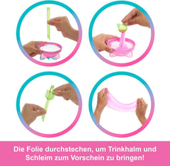 Barbie Pop-Reveal-Set aus Puppe und Accessoires, Shakes-Serie, duftende helle Häschen-Modepuppe & Haustier, mit 8 Überraschungen inklusive Farbwechsel, JCN88