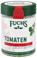 Fuchs Gewürze - Tomato Gewürz - Gewürzsalz für Tomatenbrot, Frühstücksei oder Steak - ingrédients naturels - 90 g en dose variable, recyclable