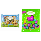 Petits amis de Pâques avec du chocolat | 2 x 100 g et décoration en chocolat Mini œufs au lait alpin | 2 sachets de 180 g | Des œufs en chocolat au lait de qualité supérieure, emballés de manière gaie et colorée, en quatre couleurs pour Pâques